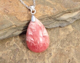 Rhodochrosite Necklace / Rhodochrosite pendant