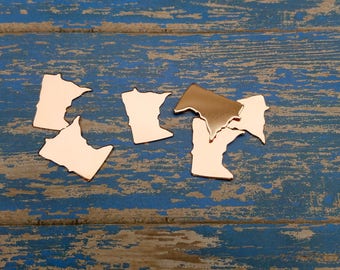Copper Minnesota Stamping Blanks - PUNCHED - Qty 5