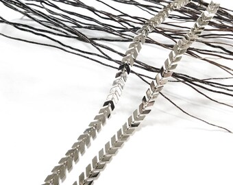Chain 20 cm - 6 mm silver spikes