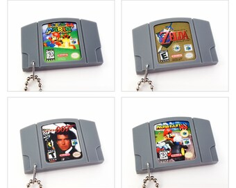 Various Nintendo 64 N64 Cartridge Keychain
