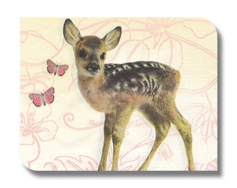 Paper napkin for decoupage, mixed media, collage, scrapbooking x 1. Bambi. No 1256