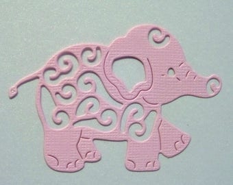 BABY ELEPHANT Die Cuts • Baby Shower Party • Pink Elephants • Blue Elephants • Die Cut Elephant • Paper Elephants • The Whiskered Kitten
