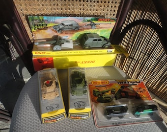 Dinky diecast lot #680 Olive, Beige, #617 and TP13 all in original packaging #621 & 623 not in original packaging