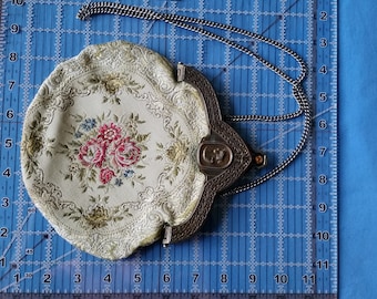 Vintage Carpetbags Of America Tapestry Rhinestone Purse