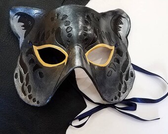 Leather Panther Jaguar Mask- Made to Order
