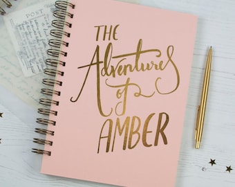 Personalized Journal, Adventures Journal, Custom Notebook, Personalised Travel Notebook, Personalized Notebook, Personalised Journal