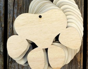10x Wooden Dog Paw Prints Craft Shapes 3mm Plywood Pet Animal