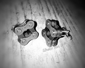 Cufflinks made pieces Bicycle necklace