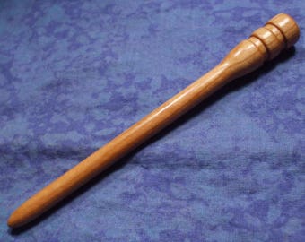 Hair stick shawl pin turned from cherry wood 4 7/8 inch