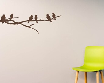 Branch With Birds Wall Decal Birds On Branch Vinyl Wall Sticker Wall Art Mural!