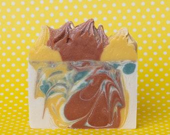 Pina Colada handcrafted cold process soap, Pina Colada, Coconut Milk Soap