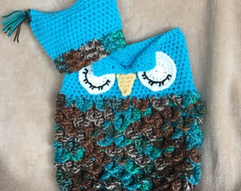 Baby Owl Cocoon with Hat