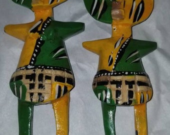 African Fertility Dolls Set of 2