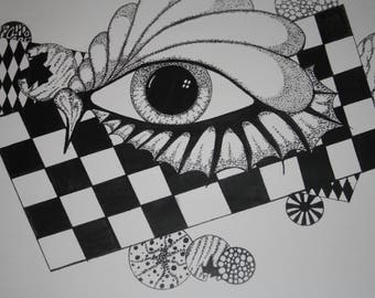 Dotwork eye piece (print)