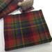 Fat 1/4 yard, Christmas Plaid, Mill Dyed Wool Fabric for Rug Hooking and Applique, W395, Holiday Colors, Red, Green, Blue, Gold, Black