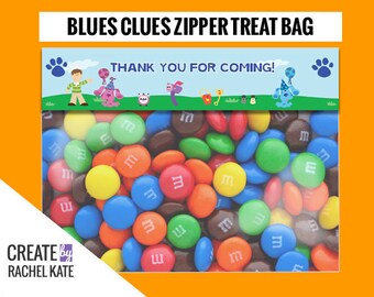 Blues Clues Party Thank You Zipper Treat Candy Bag Topper