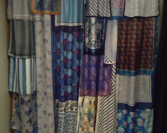 Shades of Blue #2 Gypsy Boho Curtains - 84"