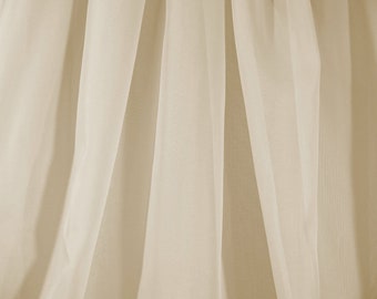 Sheer Voile Fabric Extra Wide in Light Champagne - By The Yard