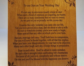 Groom Plaque, Engraved Plaque