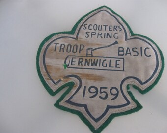 1959 large SCOUTERS spring TROOP basic jernwigle patch