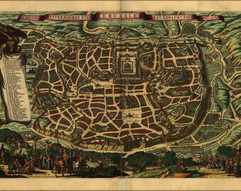 Poster, Many Sizes Available; Map Of Amsterdam 1660