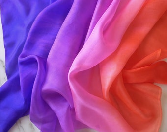 Belly Dance Veil Silk Veil Glowing Colorful Silk Dance Scarf