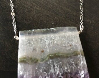 Amethyst Slab Necklace