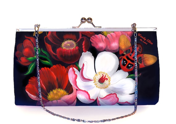 Retro clutch large, bridal clutch, Glorious, birthday gift, gift for her, gift for mom, Woody Ellen bag, christmas gift,valentine gift ideas