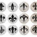 French FLEUR de LIS Craft Circles - Fleur De Lis -Instant Download Digital Printable- -Shower, Stickers, Bottlecaps 30,16,12mm