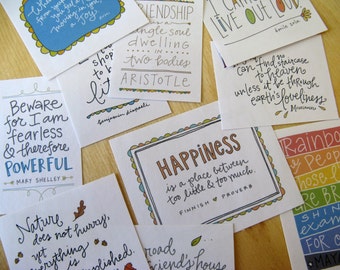 Handwritten Quotation Stickers
