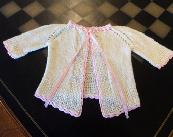 Vintage Baby Doll Sweater Hand Knit 1940's