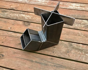 Self Feeding Rocket Stove With Removable Top / ChristiansburgWeld Rocket Stove / Camping Stove / Wood Stove / Emergency Stove / Survival