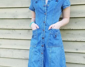 Rare 1970's Landlubber Denim Dress