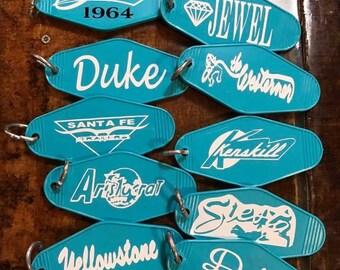 Vintage trailer/auto key tags