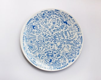 Illustrated Seder Plate.