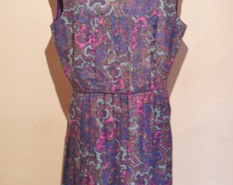 1960s Blanes of London Paisley dress