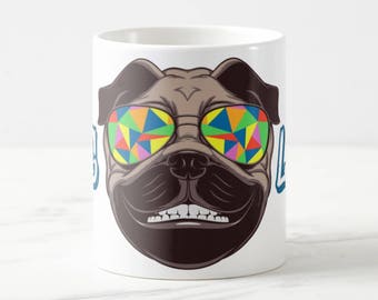Pug Mug, pug life, dog lover gift, unique pug gift, pug gift, pug lover gift, 11 oz funny pug mug, pug art gift