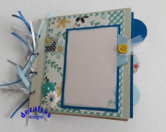 PREMADE SCRAPBOOK, Paper Bag Scrapbook, Paper Bag Album, Premade Pages, Scrapbook, Gift for Her, Mini Album, Paper Piecing, Wedding, Mom