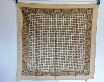 Vintage Paisley scarf Creation Wiesinger 75cm x 76cm 29.5" x 29.9"