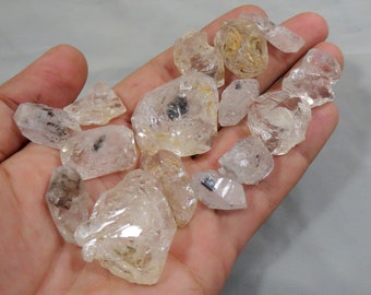 15 Pieces Natural Diamond Quartz Crystals Double Terminated size====26x18x7mm to 38x30x13mm