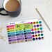 School Counselor Planner Stickers / Solid Brights / EAA06