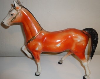 Vintage Plastic Horse/ Marked Hong Kong