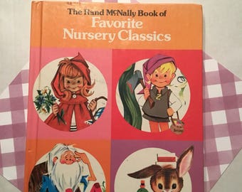 Vintage Rand McNally Book of Favorite Nursery Classics- Oversized 1978 Edition!!