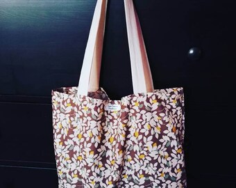 Brown leaves recycled cotton Totebag