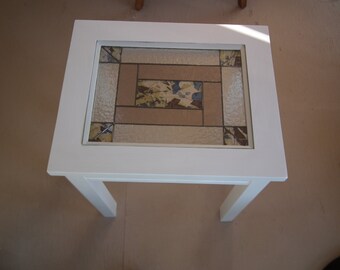 Table with built-in stained glass.