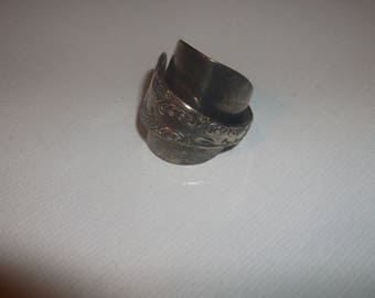 Vintage Silver Tulip Spoon Ring Handcrafted Size 9