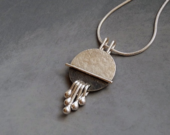 Sterling silver pendant. Sterling silver necklace. Silver jewelry. Handcrafted