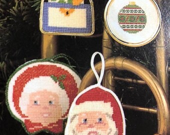 MAYniaSALE Vintage 1980 Christmas Ornaments Charted for Cross Stitch and Needlepoint by Leisure Arts Leaflet 180