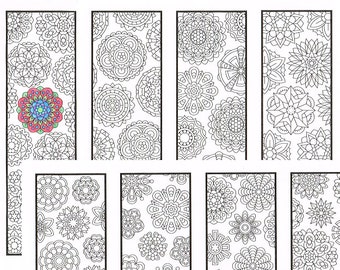 coloring bookmarks crystal mandalas page 2 coloring for