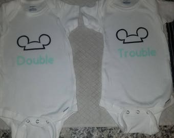 Twin customizable onesies